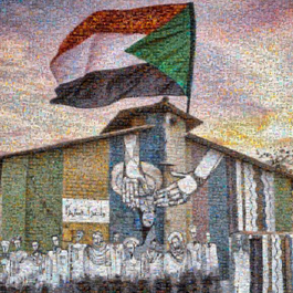 Artwork from the Peaceful Military HQ sit-in